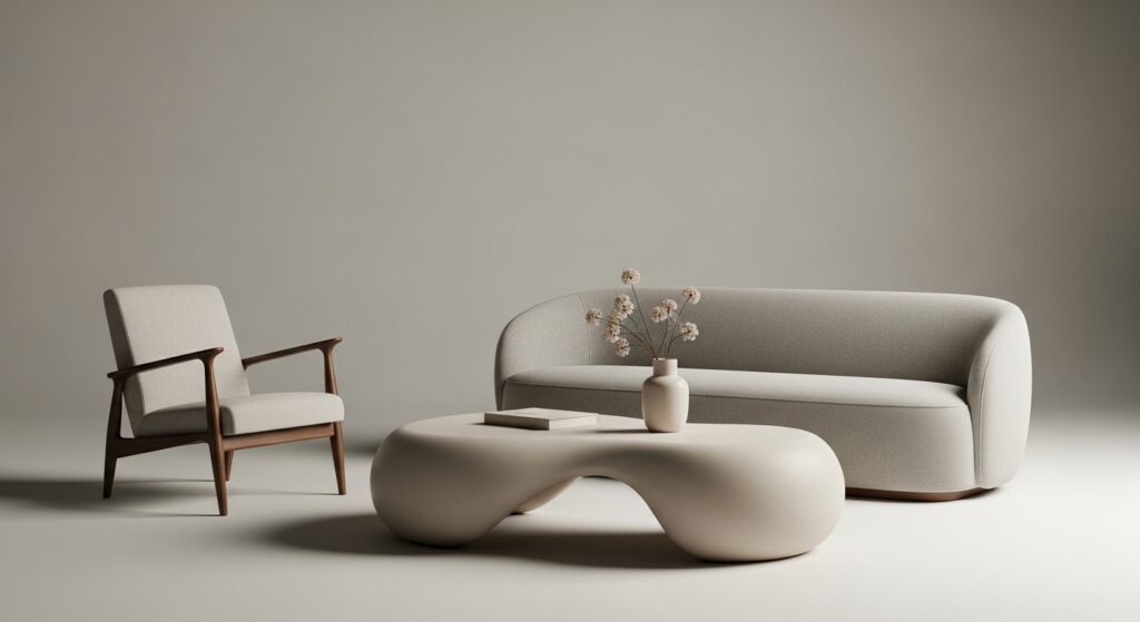 Statement Furniture in a Neutral Setting