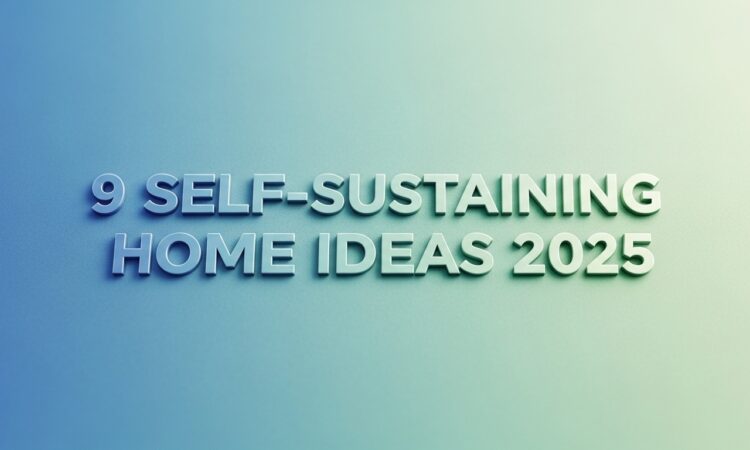 self sustaining homes